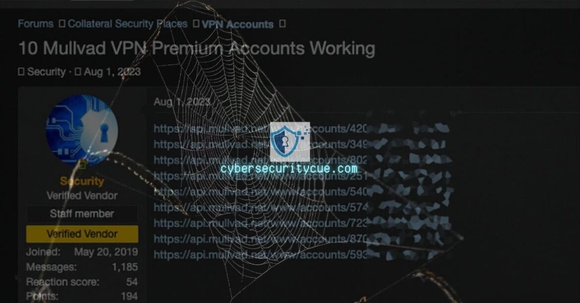 Mullvad VPN Accounts Uncovered on the Dark Web What You Need to Know